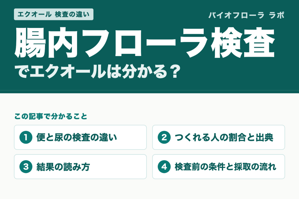 腸内フローラ検査でエクオールは分かる？（この記事で分かること）